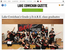 Tablet Screenshot of lakecowichangazette.com